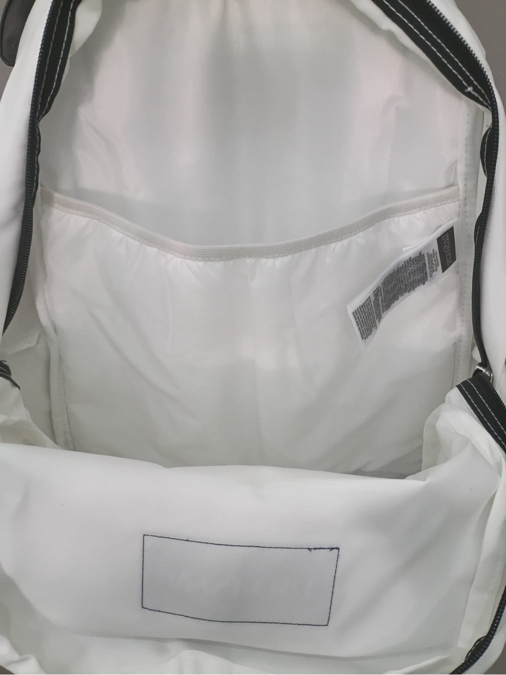 Jansport White Classic Daypack with Black Accents - Picture 8 of 9